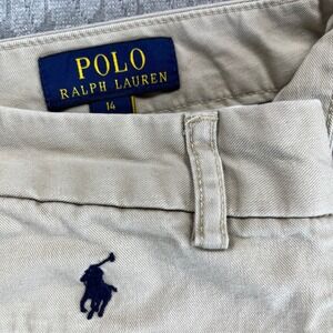 Vintage Polo Ralph Lauren Chino Pants  Blue Logo Girl 14/27X27 mid rise golf Y2K